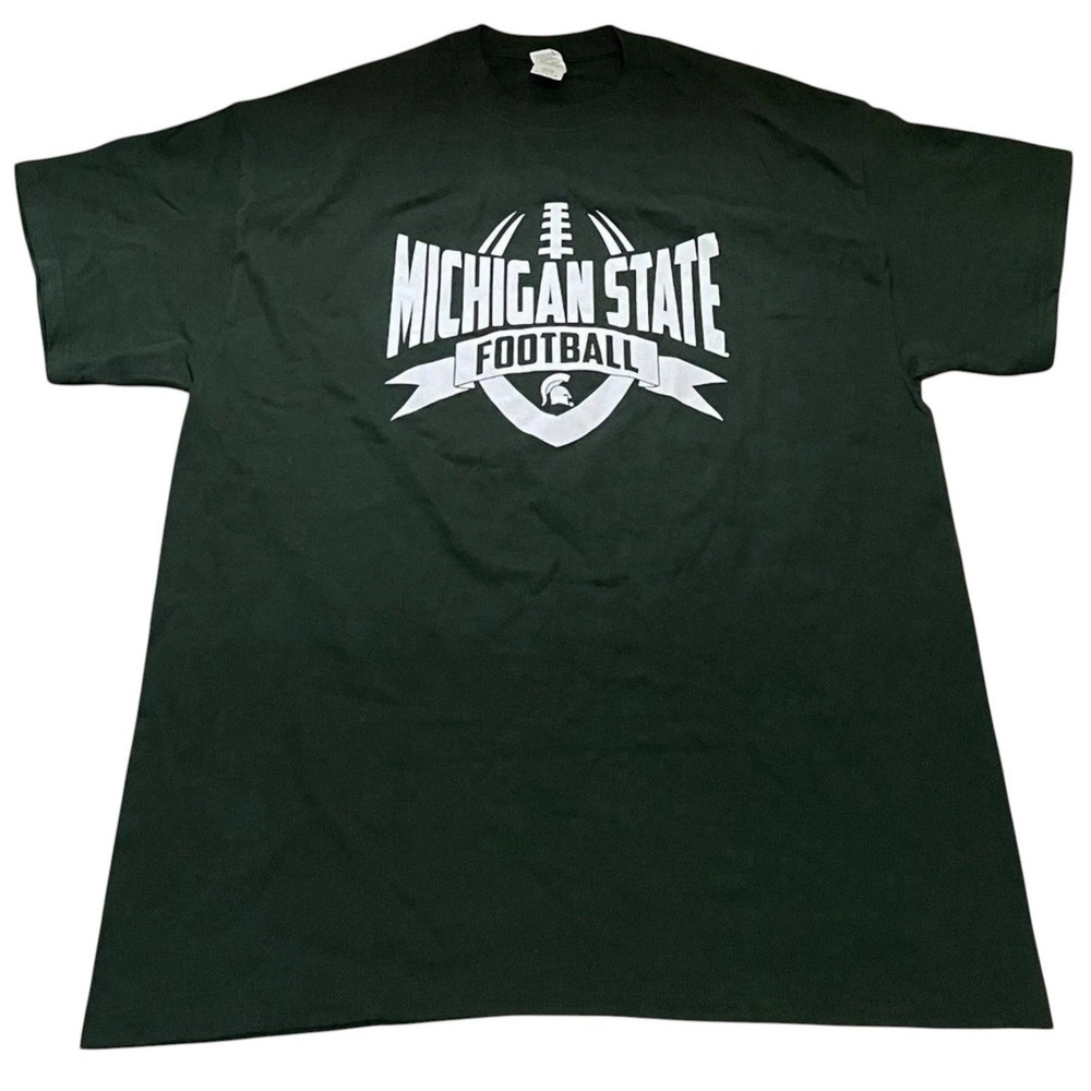 Michigan State Spartans Football Shirt Adult Large Crew Neck